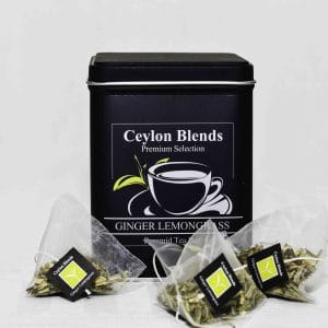 GINGER LEMONGRASS 20 PYRAMID BAGS GIFT CANISTER